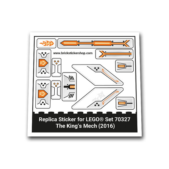 Replacement Sticker for Set 70327 - The King&#039;s Mech