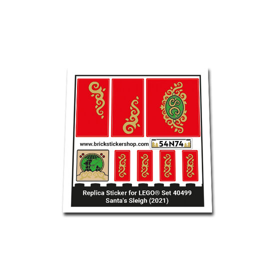 Replacement Sticker for Set 40499 - Santa&#039;s Sleigh