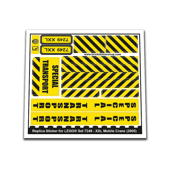 Replacement Sticker for Set 7249 - XXL Mobile Crane