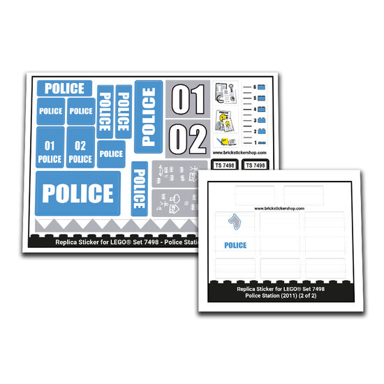 Replacement Sticker for Set 7498 - Police Station