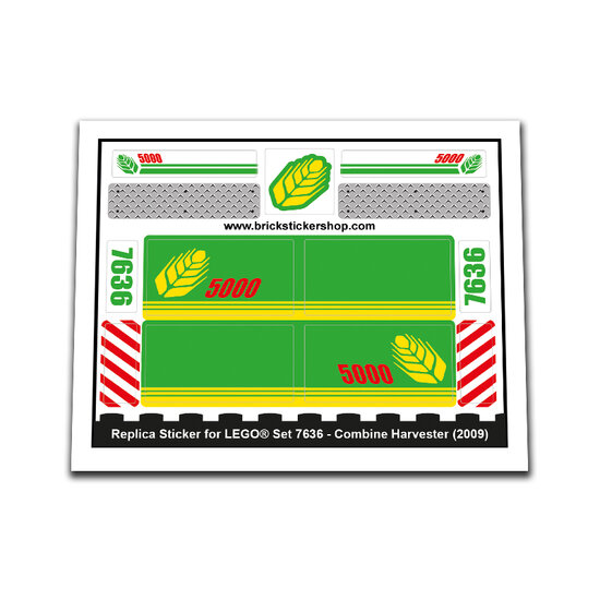 Replacement Sticker for Set 7636 - Combine Harvester