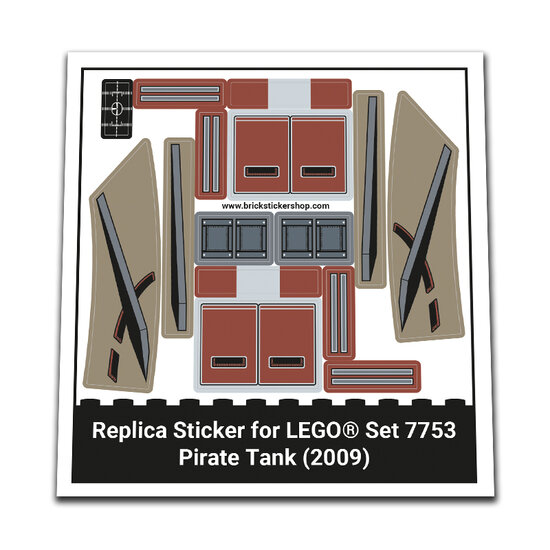 Replacement Sticker for Set 7753 - Pirate Tank
