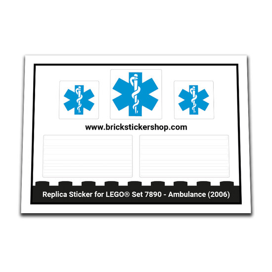Replacement Sticker for Set 7890 - Ambulance