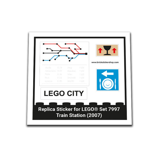 Replacement Sticker for Set 7997 - Train Station