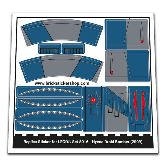 Replacement Sticker for Set 8016 - Hyena Droid Bomber