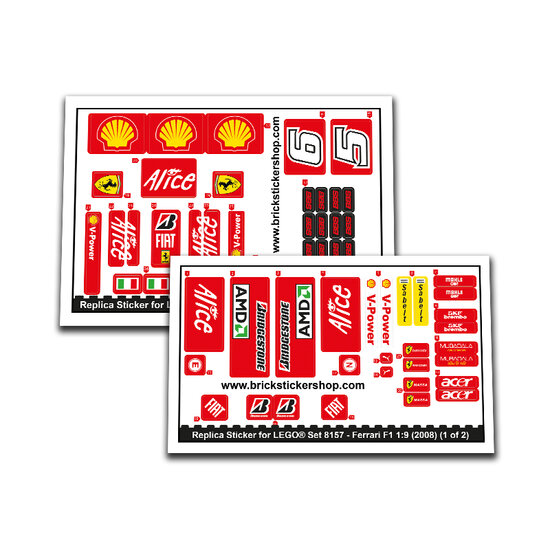 Replacement Sticker for Set 8157 - Ferrari F1 1:9