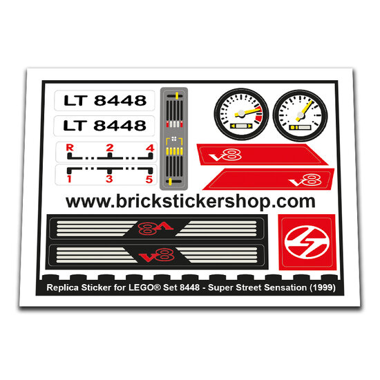 Replacement Sticker for Set 8448 Super Street Sensation