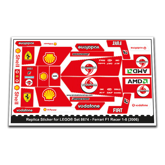 Lego hotsell ferrari stickers