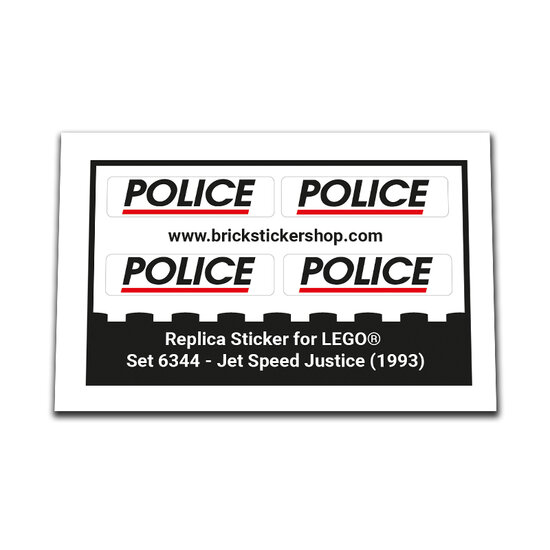 Replacement Sticker for Set 6344 - Jet Speed Justice