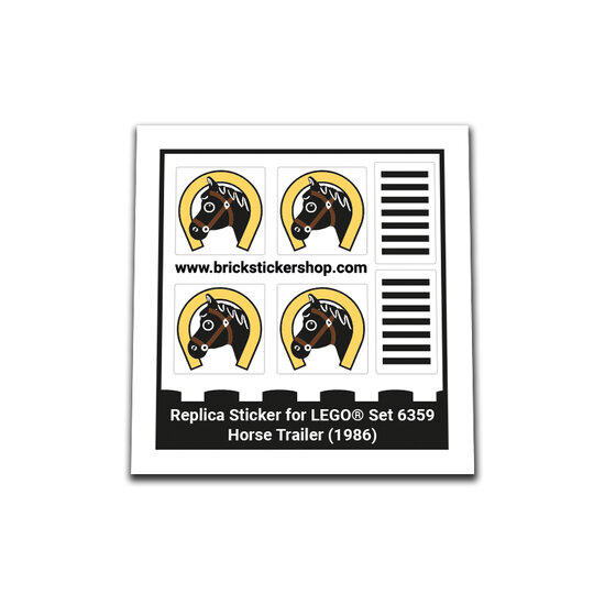 Replacement Sticker for Set 6359 - Horse Trailer