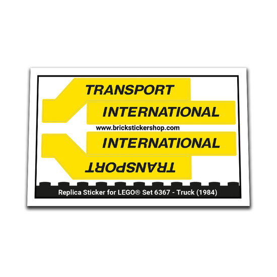 Replacement Sticker for Set 6367 - Truck