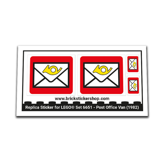 Replacement Sticker for Set 6651 - Post Office Van