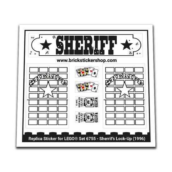 Replacement Sticker for Set 6755 - Sheriff&#039;s Lock-Up
