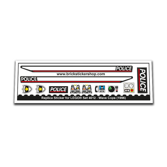Replacement Sticker for Set 4012 - Wave Cops