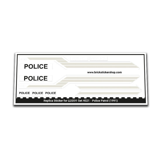 Replacement Sticker for Set 4021 - Police Patrol