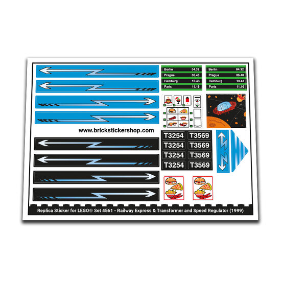 Replacement Sticker for Set 4561 - Railway Express &amp; Transformer and Speed Regulator