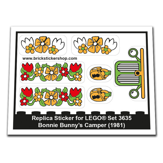 Replacement Sticker for Set 3635 - Bonnie Bunny&#039;s Camper