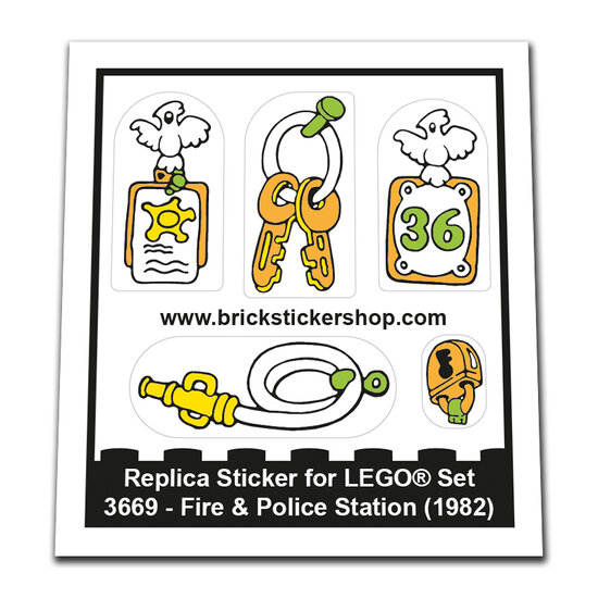 Replacement Sticker for Set 3669 - Fire &amp; Police Station