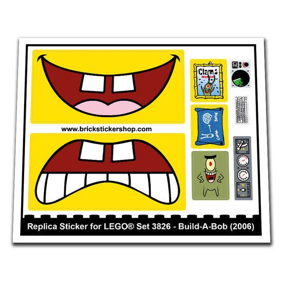 Replacement Sticker for Set 3826 - Build-A-Bob