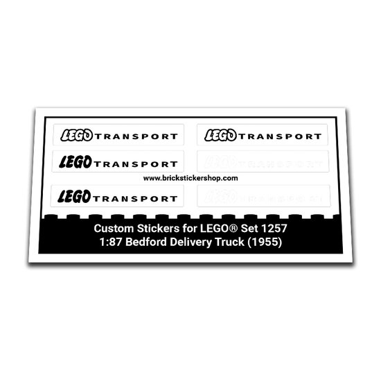Replacement Sticker for Set 1257 - 1:87 Bedford Delivery Truck
