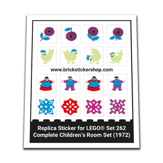 Replacement Sticker for Set 262 - Complete Children&#039;s Room Set