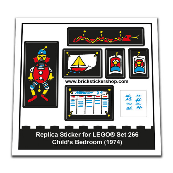 Replacement Sticker for Set 266 - Child&#039;s Bedroom