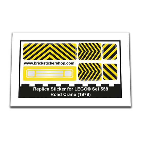 Replacement Sticker for Set 558 - Road Crane