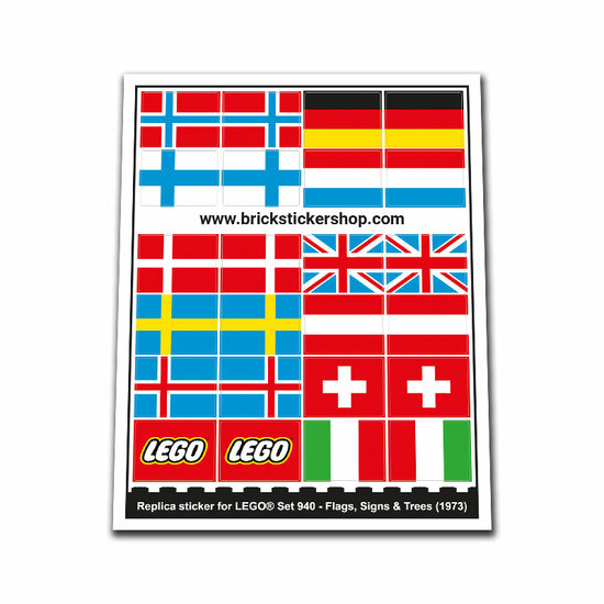 Replacement Sticker for Set 940 - Flags, Signs &amp; Trees