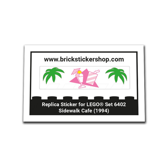 Replacement Sticker for Set 6402 - Sidewalk Cafe