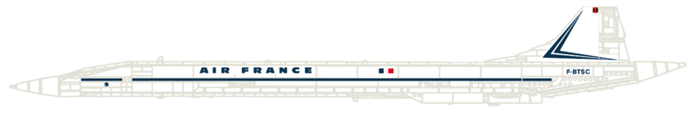 Alternative Sticker for Set 10318 - Concorde (Version 05, Air France - 1976 (F-BTSC only))