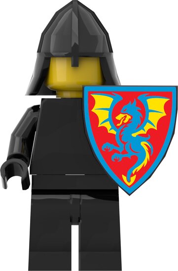 Custom Sticker - Black Knights Triangular Shields by Brickstars