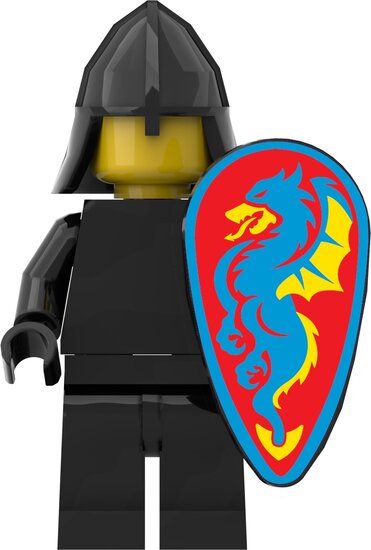 Custom Sticker - Black Knights Ovoid Shields by Brickstars