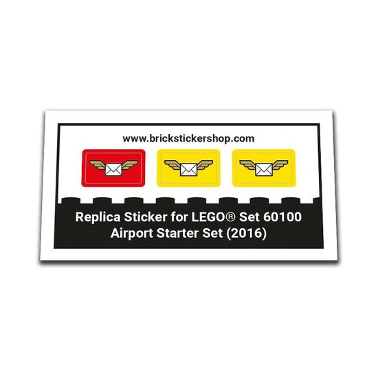 Replacement Sticker for Set 60100 - Airport Starter Set