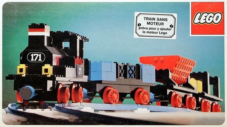 LEGO 171 - Push-along Freight Train with 3 Wagons