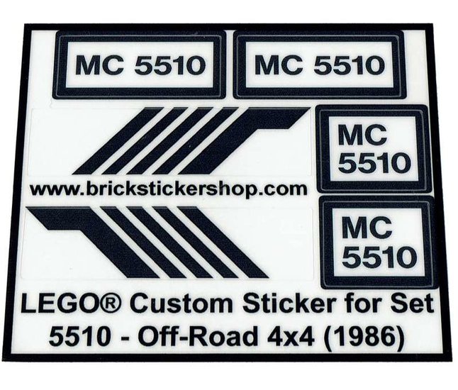 Replacement Sticker for Set 5510 - Off-Road 4x4