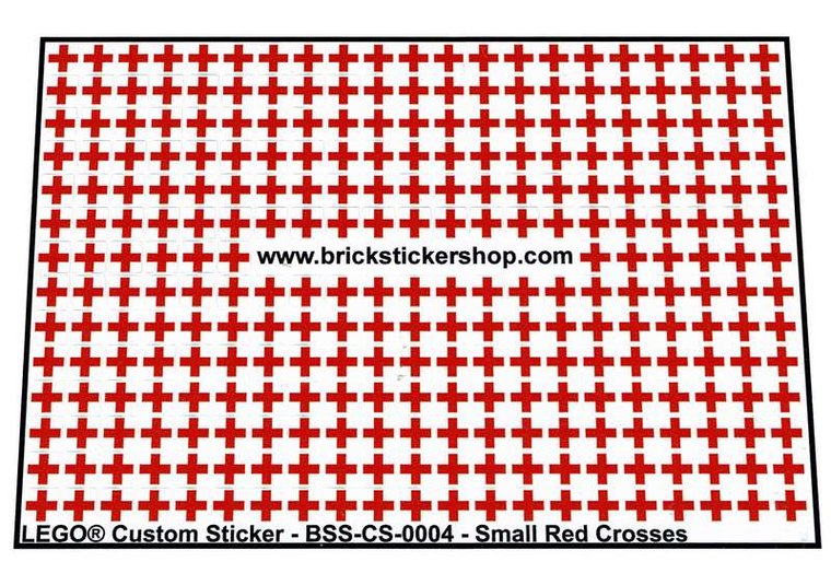 Custom Sticker - Small Red Crosses