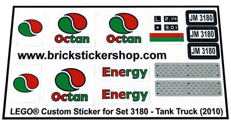 Replacement Sticker for Set 3180 - Tank Truck