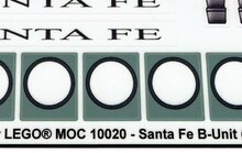 Replacement Sticker for Set 10020 - Sante Fe Super Chief ( B-Unit)