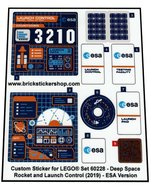 Custom Sticker - Set 60228 - Deep Space Rocket and Launch Control - ESA version