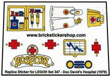 Replacement Sticker for Set 347 - Doc David&#039;s Hospital