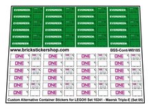 Custom Sticker - Set 10241 - MAERSK Triple E (Set 05)