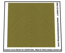 Custom Sticker - Uncut Black &amp; Yellow Stripes (version 2, 1mm)
