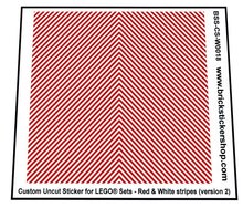 Custom Sticker - Uncut Red &amp; White Stripes (version 2, 1mm)