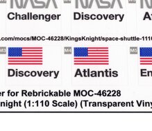Custom Sticker - MOC-46228 -Space Shuttle Orbiter