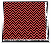 Custom Sticker - Uncut Orange &amp; Black Stripes (version 1, 2mm)
