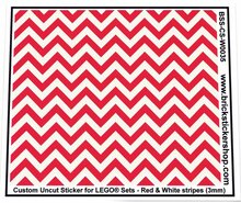 Custom Sticker - Uncut Red &amp; White Stripes (version 1, 3mm)