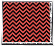 Custom Sticker - Uncut Orange &amp; Black Stripes (version 1, 3mm)