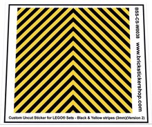 Custom Sticker - Uncut Black &amp; Yellow Stripes (version 2, 3mm)