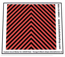 Custom Sticker - Uncut Orange &amp; Black Stripes (version 2, 3mm)
