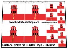 Custom Sticker - Flags - Flag of Gibraltar